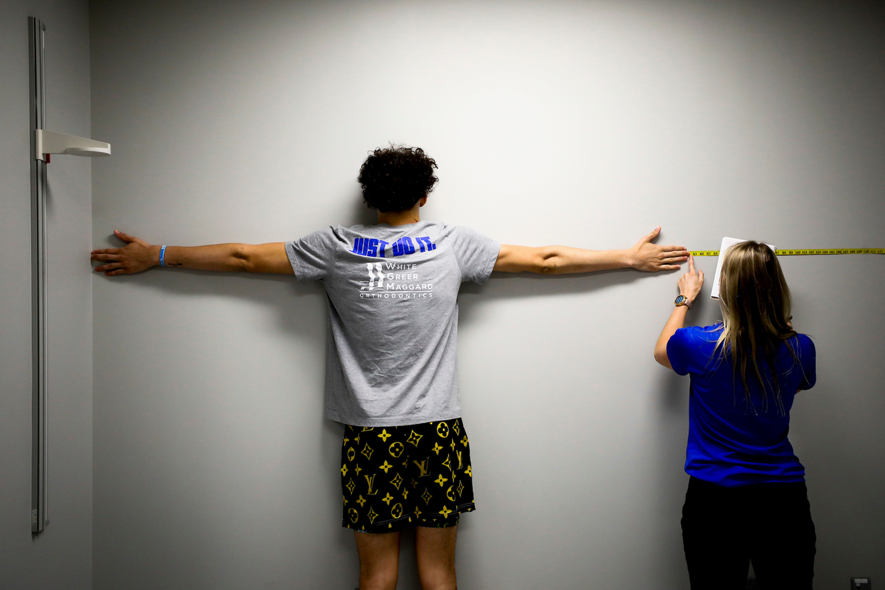 Lance Ware.

The UK men's basketball team at the University of Kentucky Sports Medicine Research Institute. 

Photo by Chet White | UK Athletics