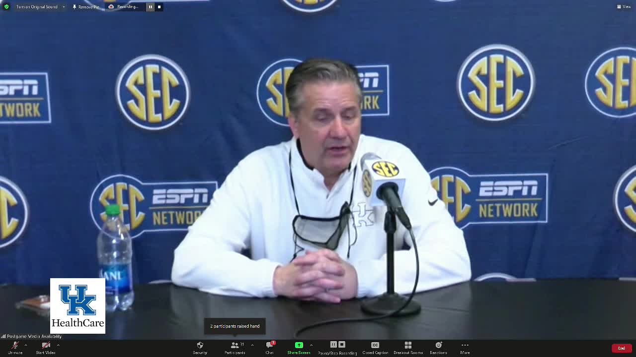 MBB Coach Calipari - MSU Postgame, SEC Tournament