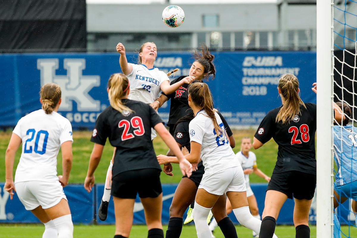 Jordyn Rhodes.

UK women’s soccer tied Georgia 1-1 in double OT on Sunday, October 11, 2020, at The Bell in Lexington, Ky.

Photo by Chet White | UK Athletics