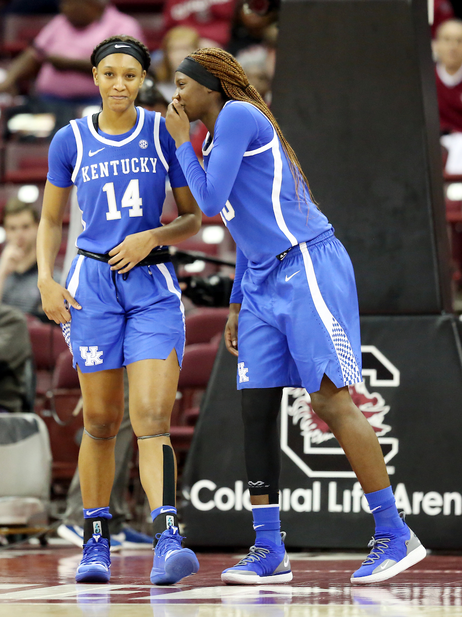 Tatyana Wyatt, Rhyne Howard

The UK Women's Basketball team beat South Carolina.
Photo by Britney Howard | UK Athletics