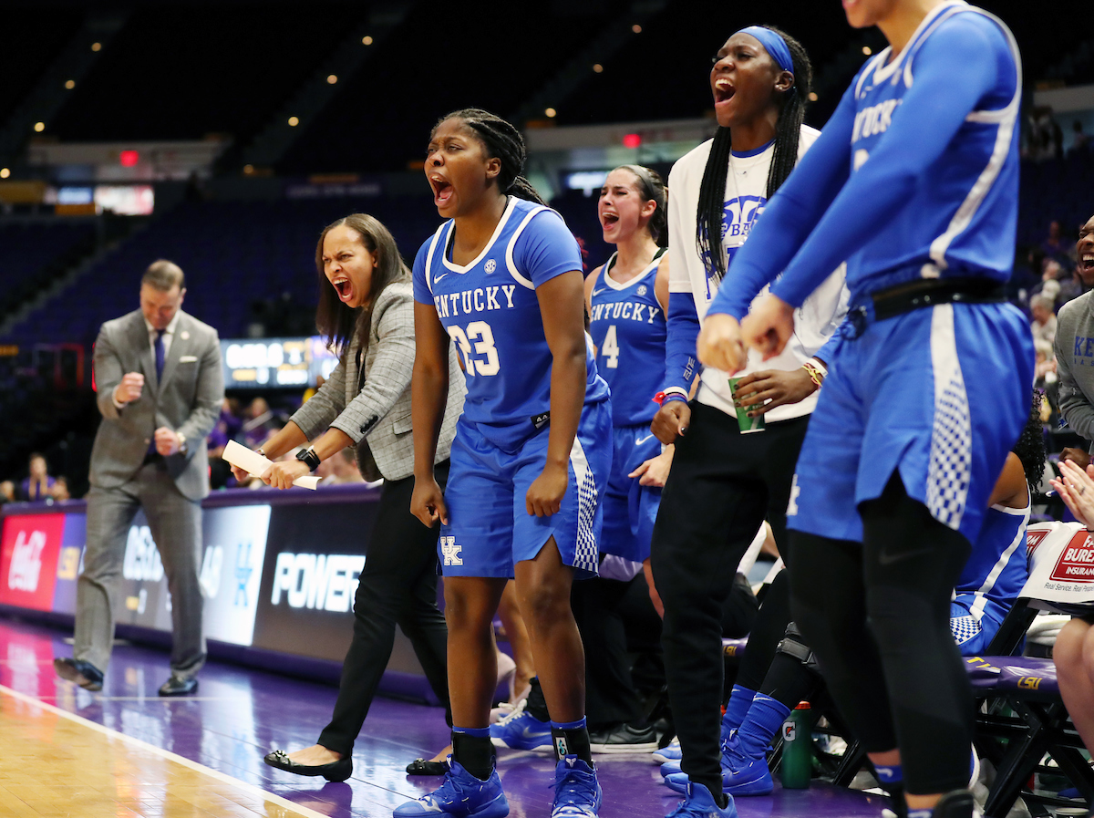 Kameron Roach

Kentucky Women's Basketball beat LSU 64-60. 

Photo by Britney Howard  | UK Athletics