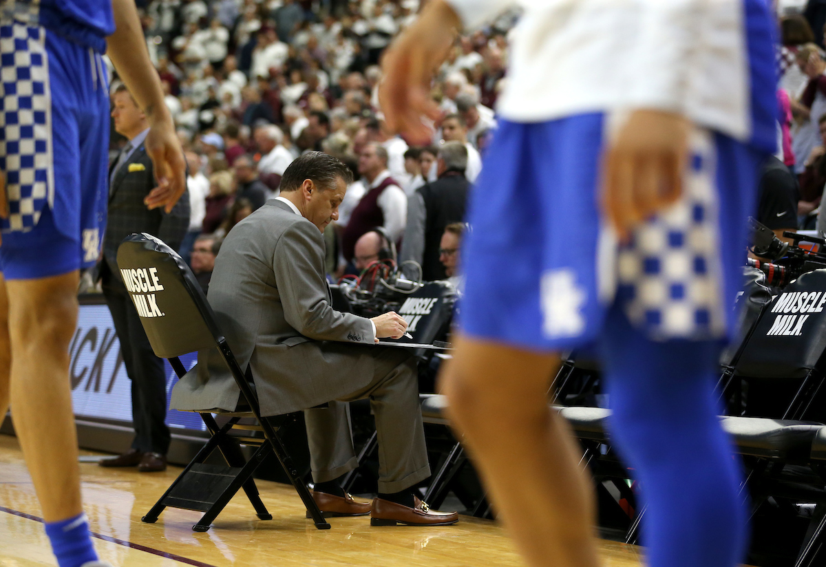 John Calipari

The University of Kentucky men's basketball team is defeated by Texas A&M 85-74 on Saturday, February 10th, 2018 at Reed Arena in College Station, TX.


Photo By Barry Westerman | UK Athletics