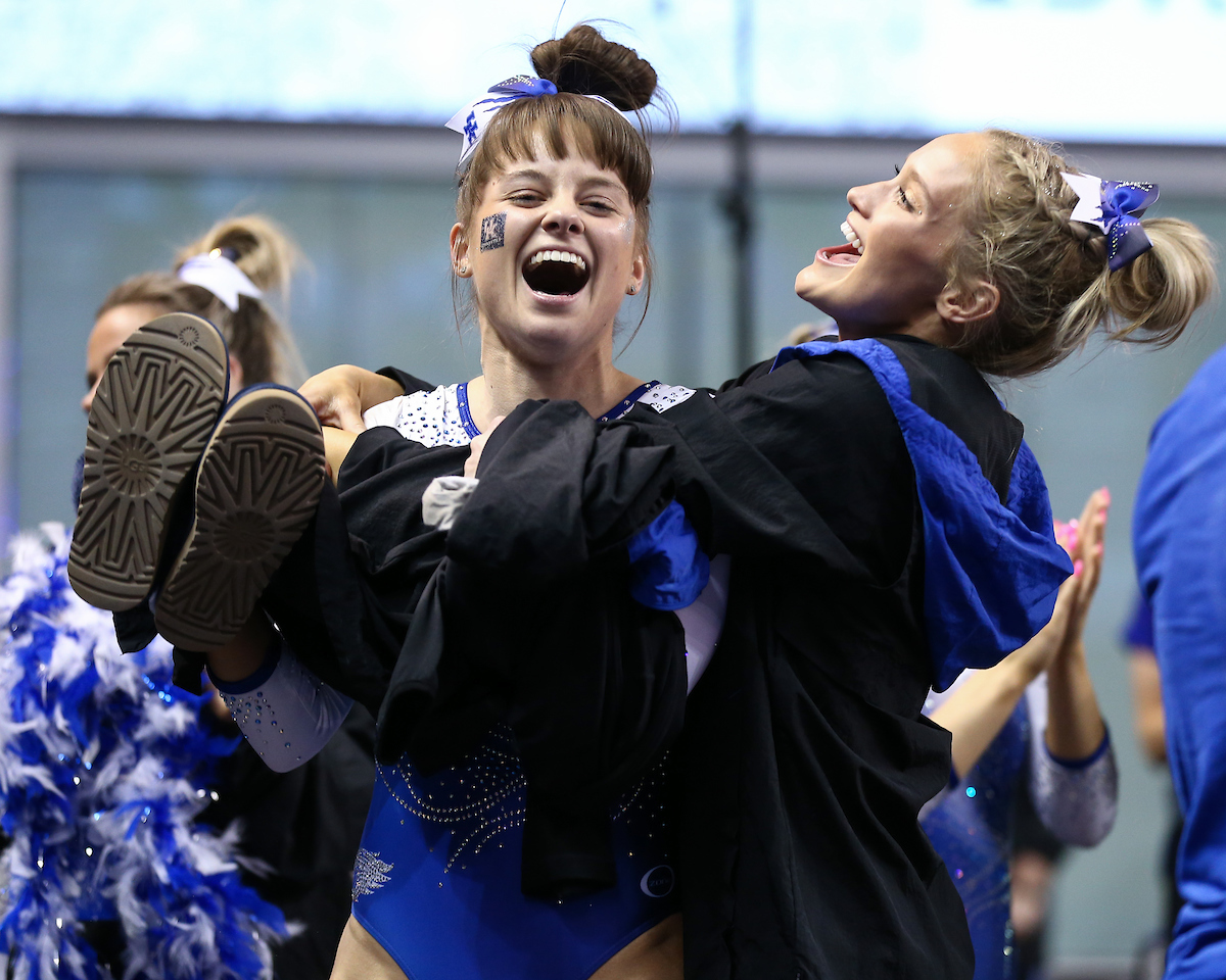 Anna Haigis. Elyssa Roberts.

Kentucky defeats Michigan State on Senior night.

Photo by Tommy Quarles | UK Athletics