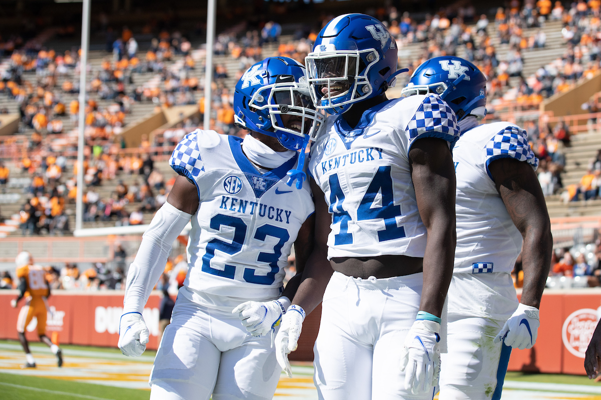 JAMIN DAVIS.  TYRELL AJIAN.

Kentucky beats Tennessee, 34-7.

Photo by Elliott Hess | UK Athletics