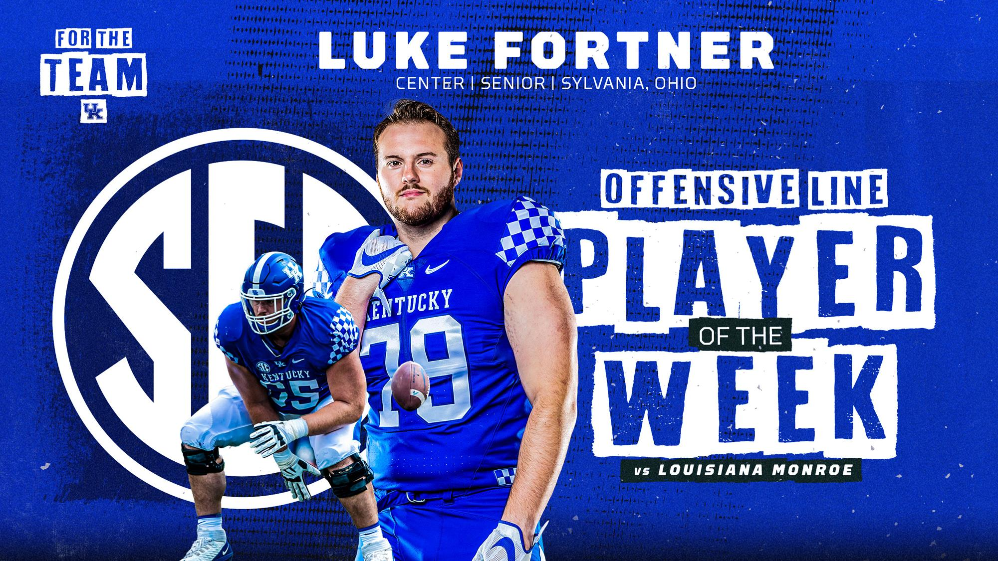 Luke Fortner Named SEC Co-Offensive Lineman of the Week