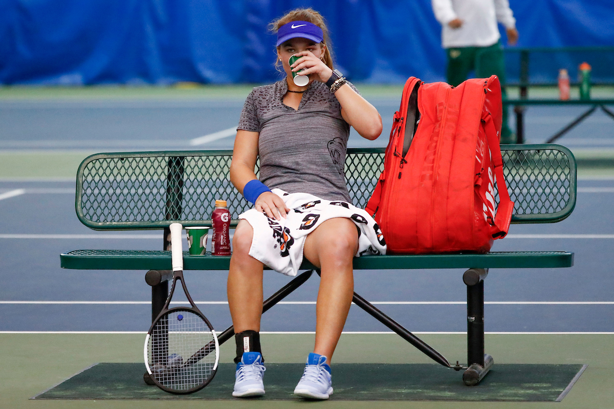 Akvile Parazinskaite.

Kentucky beats South Florida 4-0.

Photo by Hannah Phillips | UK Athletics