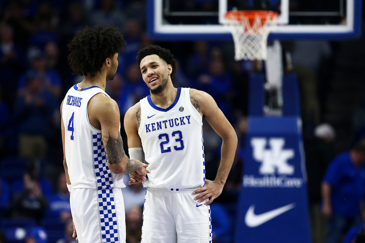 Nick Richards. EJ Montgomery.

Kentucky beat Miss St. 80-72.

Photo by Chet White | UK Athletics
