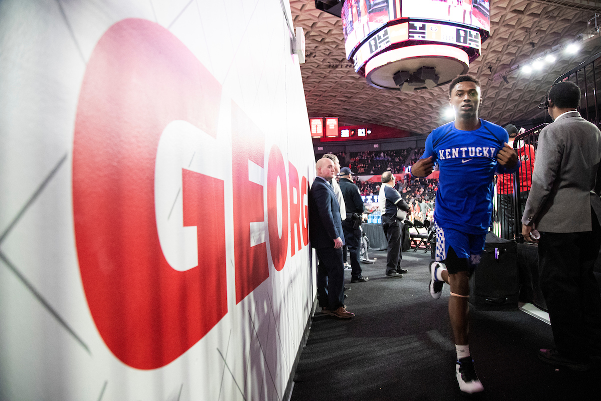 Ashton Hagans. 

Kentucky beat Georgia 69-49 at Stegeman Coliseum in Athens, Ga., on Tuesday, January 15, 2019.

Photo by Chet White | UK Athletics
