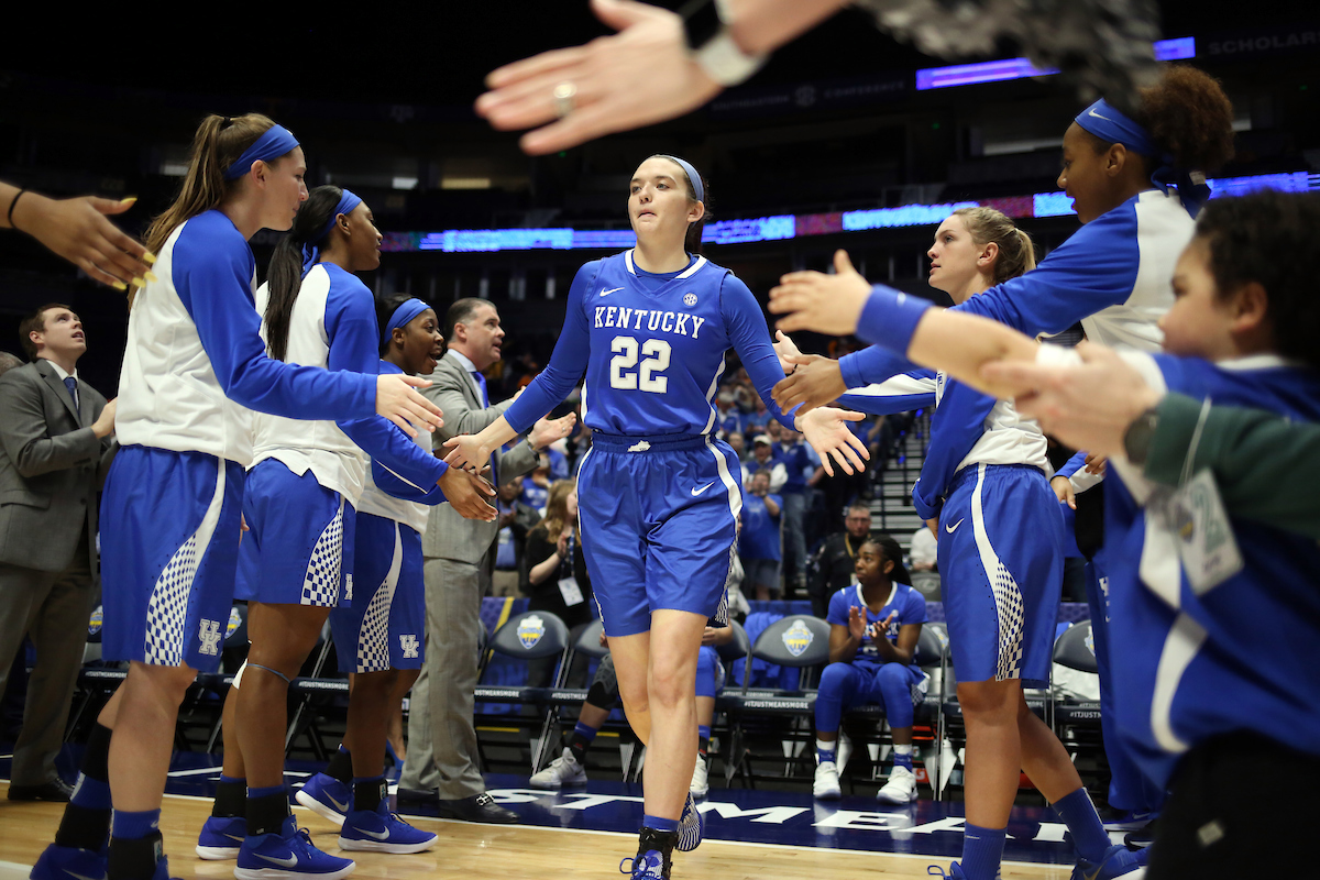 Makenzie Cann

The University of Kentucky women's basketball team beat Alabama in the SEC Tournament on Thursday, March 1, 2018 at Bridgestone Arena in Nashville, TN.

Photo by Britney Howard | UK Athletics