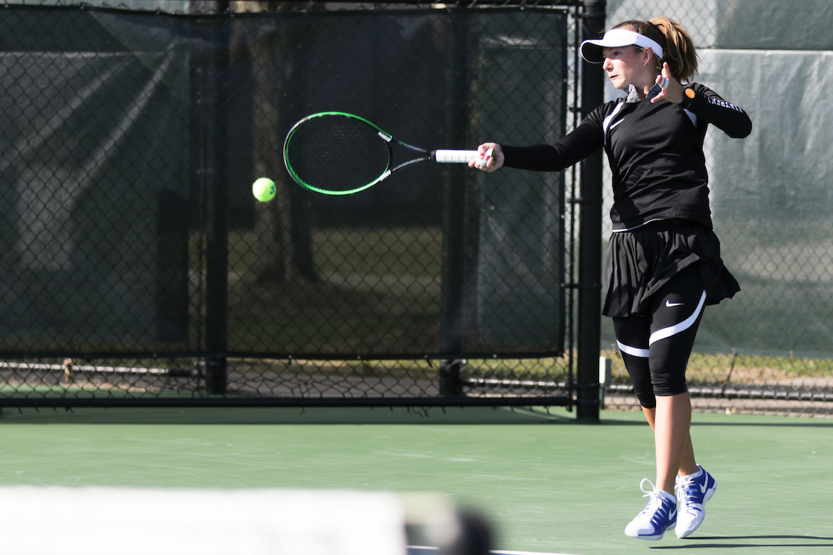 Tiphanie Fiquet. 

Kentucky defeated Florida 4-3 on Friday, March 22nd.

Photo by Eddie Justice | UK Athletics