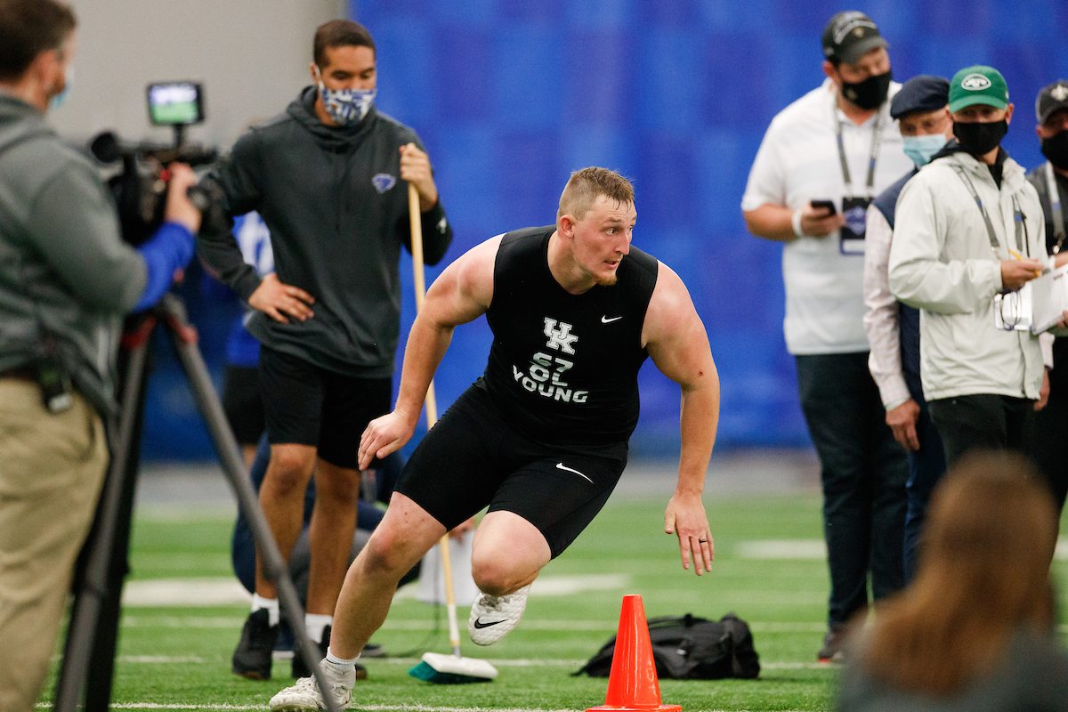 Landon Young.

Kentucky football Proday.

Photo by Elliott Hess | UK Athletics