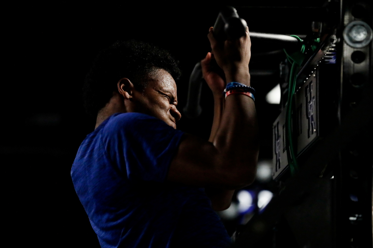 Sahvir Wheeler.

The Kentucky men's basketball team participating in its summer strength and conditioning program.

Photo by Chet White | UK Athletics