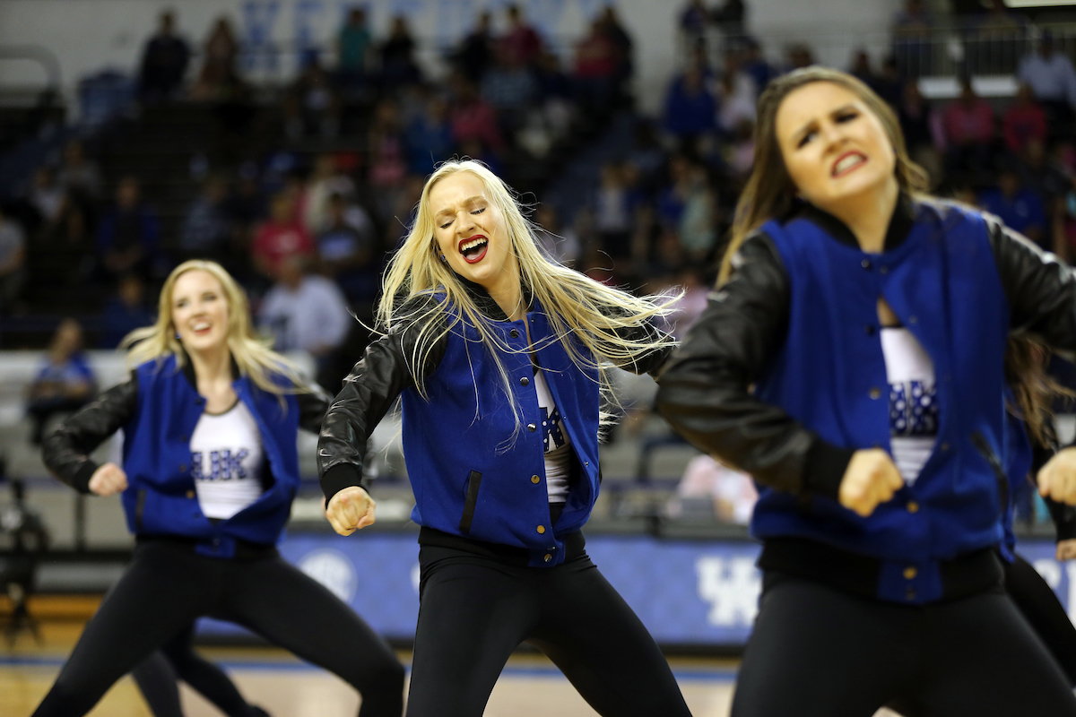 Dance Team

The University of Kentucky women's basketball beat Arkansas on Thursday, February 15, 2018 at Memorial Coliseum.

Photo by Britney Howard | UK Athletics