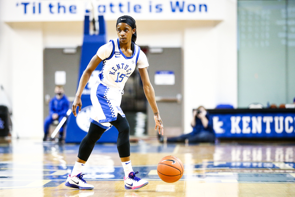 Chasity Patterson. 

Kentucky beat Vandy 80 - 73.

Photo by Eddie Justice | UK Athletics