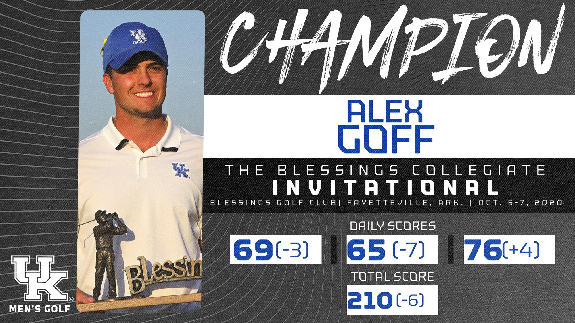 Champion! Alex Goff Earns First Collegiate Victory