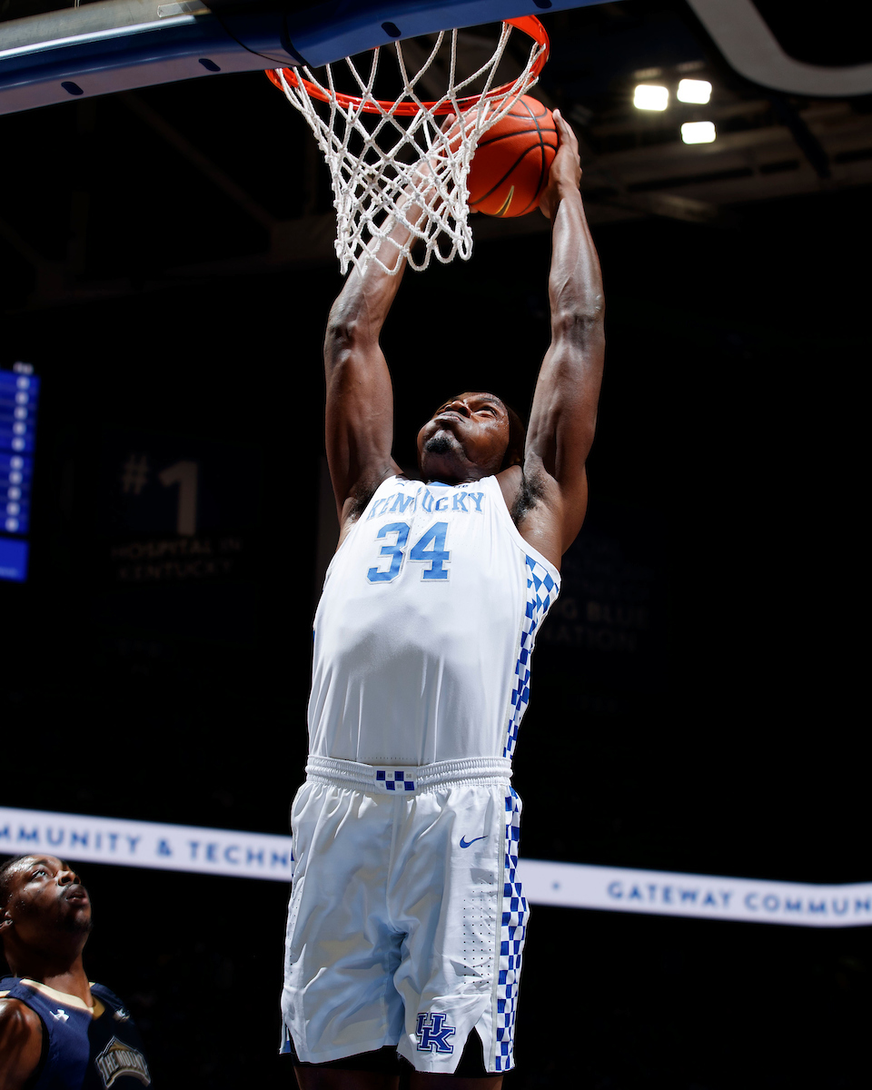 Oscar Tshiebwe.

Kentucky beat Mount St. Mary’s 80-55.

Photo by Elliott Hess | UK Athletics