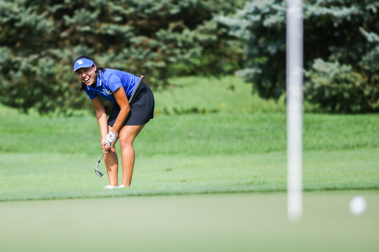 Josephine Chang.

Kentucky women's golf practice at the University Club of Kentucky.

Photo by Grant Lee | UK Athletics