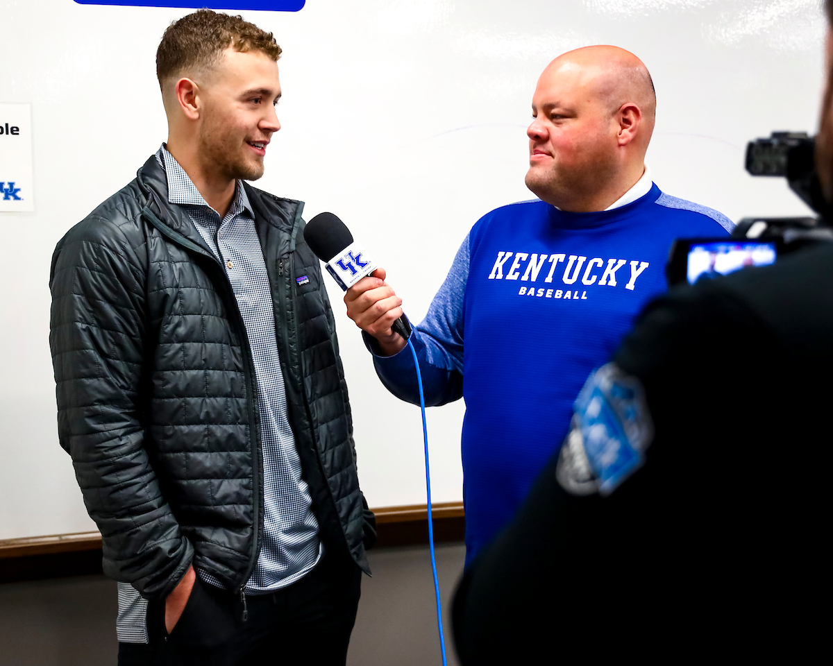 Cole Stupp. Darren Headrick.Kentucky Softball and Baseball media dayPhoto by Eddie Justice | UK Athletics