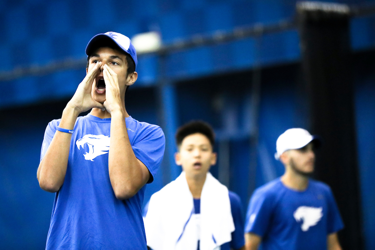 Theo McDonald. 

Kentucky men's tennis falls to Tennessee 0-4 on Sunday, April 14th..

Photo by Eddie Justice | UK Athletics