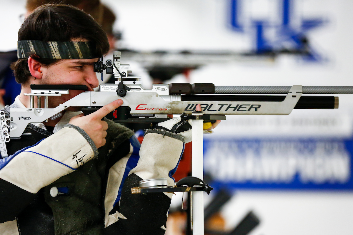 Mason Joachim. 

UK Rifle vs. Akron. 

Photo by Eddie Justice | UK Athletics