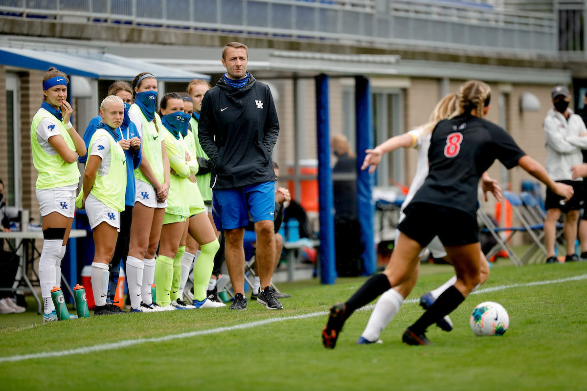 Ian Carry.

UK women’s soccer tied Georgia 1-1 in double OT on Sunday, October 11, 2020, at The Bell in Lexington, Ky.

Photo by Chet White | UK Athletics