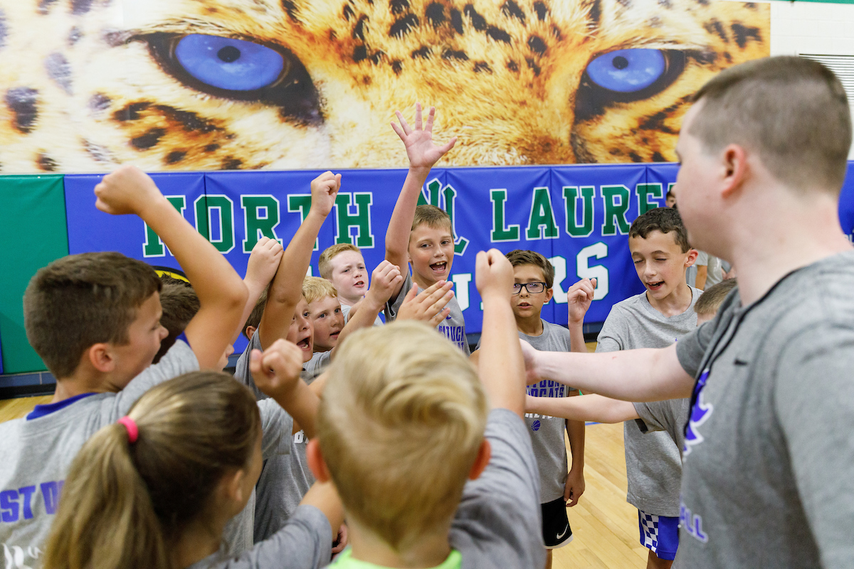 Men’s basketball camp at North Laurel High School in London, Kentucky.

Photo by Elliott Hess | UK Athletics