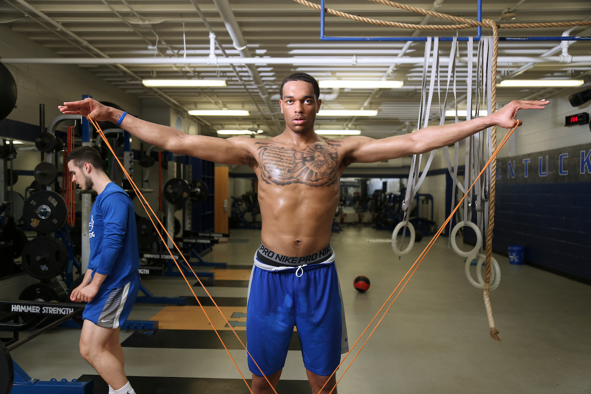 PJ Washington.

Big Blue Caravan. Somerset, Ky. Somerset Kroger. June 21, 2018.

Photo by Chet White | UK Athletics