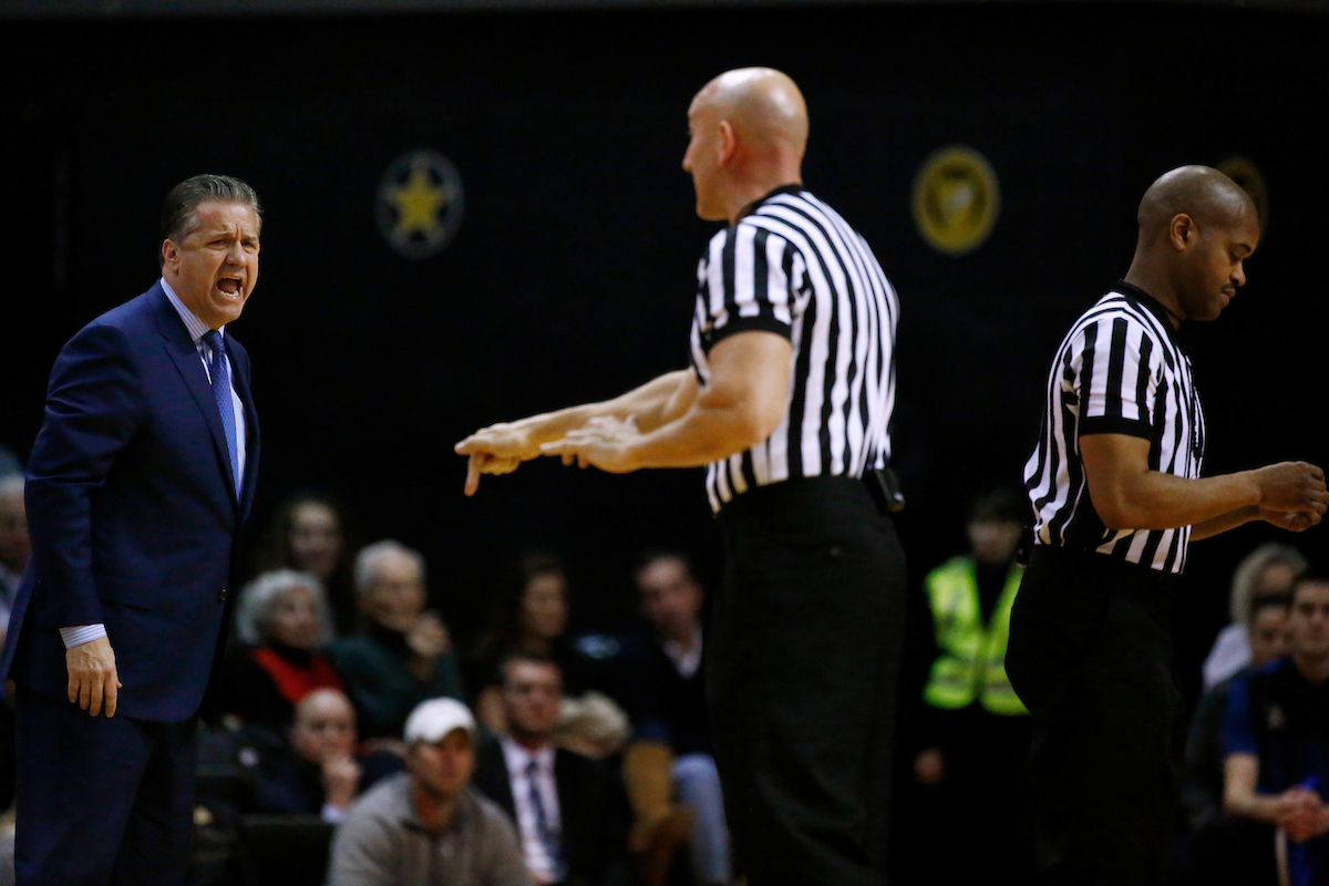 John Calipari.

The University of Kentucky men's basketball team beat Vanderbilt 74-67 at Memorial Gymnasium in Nashville, TN., on Saturday, January 13, 2018.

Photo by Chet White | UK Athletics