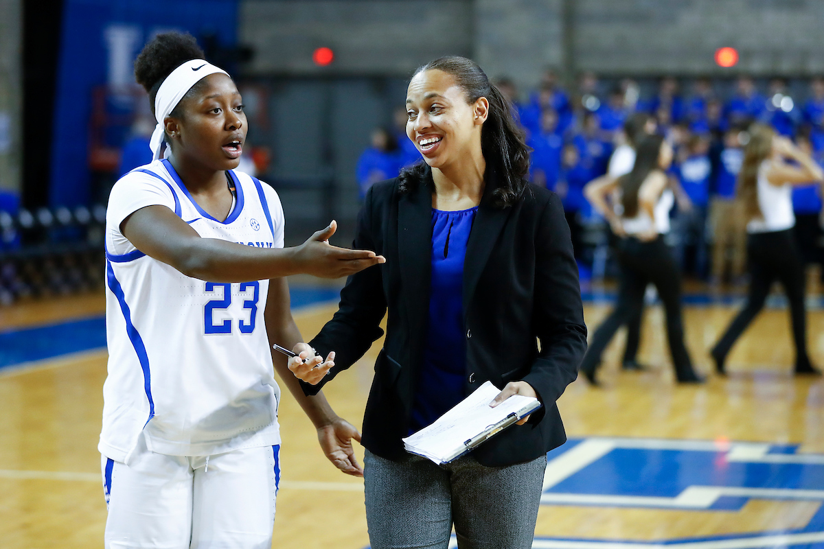 Kameron Roach. Amber Smith.

UK women's basketball beat Southern 91-41.

Photo by Chet White | UK Athletics