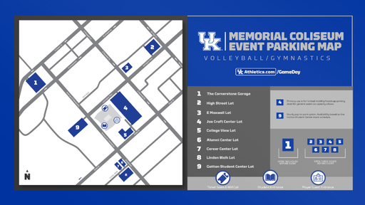 Memorial Coliseum Parking Map