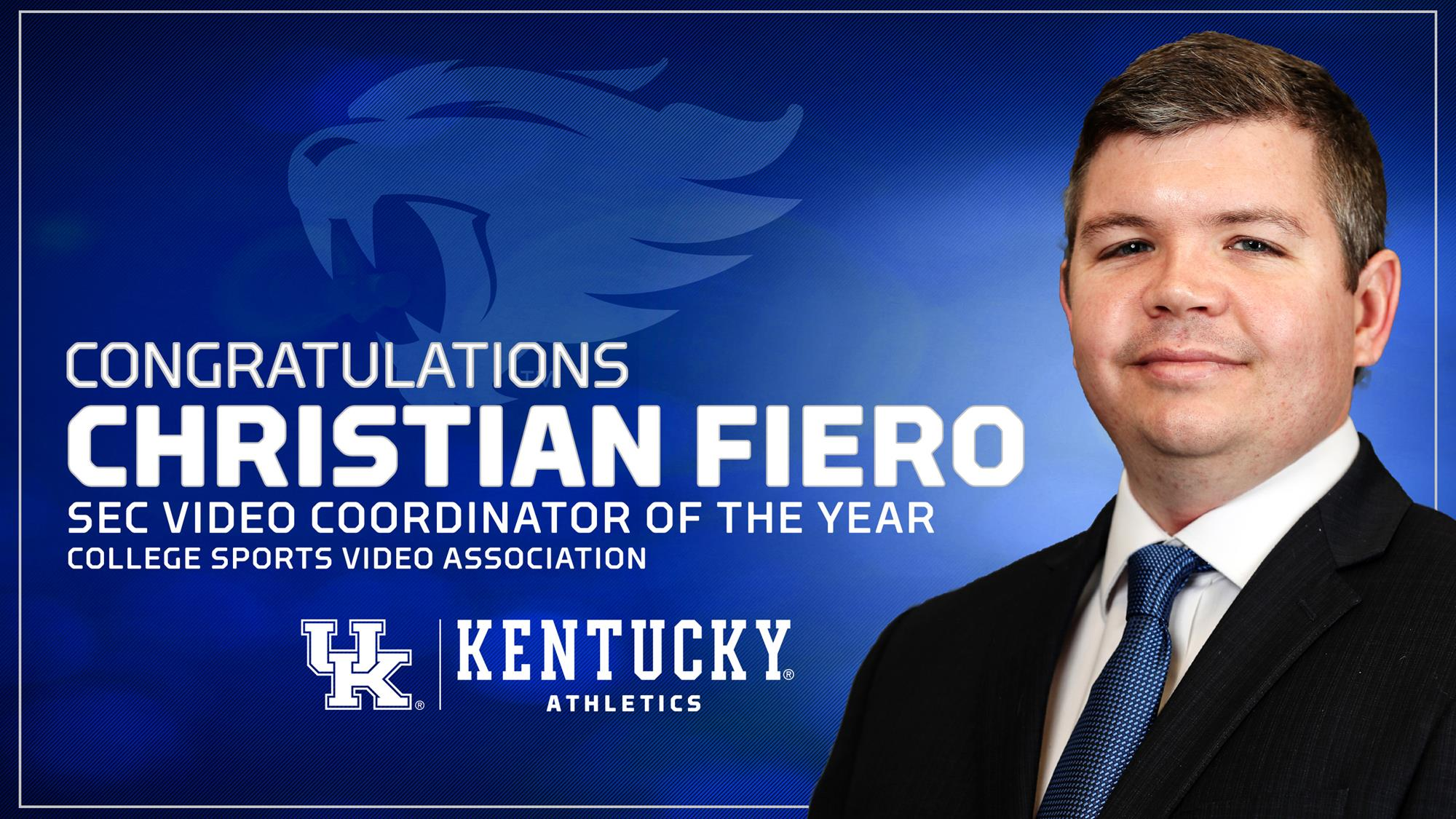 Kentucky Football: Christian Fiero Named SEC Video Coordinator of the Year