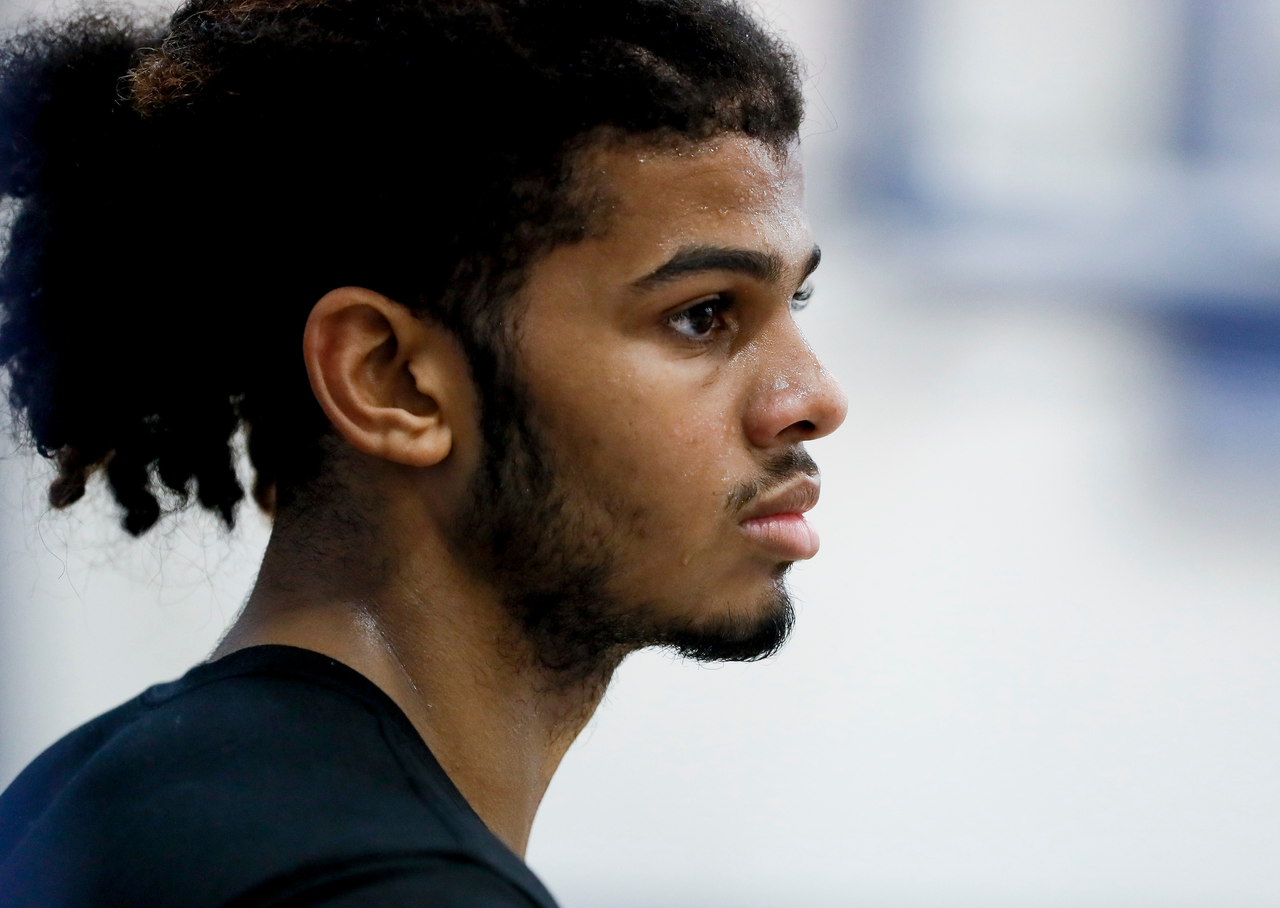 Bryce Hopkins.

Summer practice.

Photo by Chet White | UK Athletics