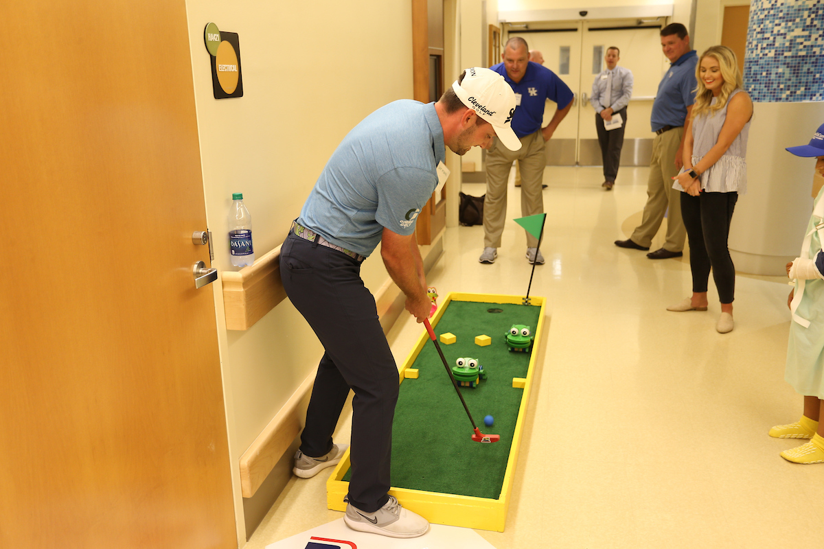 The PGA Tour and select student-athletes partner with the Kentucky Children?s Hospital for a Mini Golf Charity Event on Wednesday, July 18th, 2018 at the Albert B. Chandler Hospital in Lexington, KY.

Photos by Noah J. Richter | UK Athletics