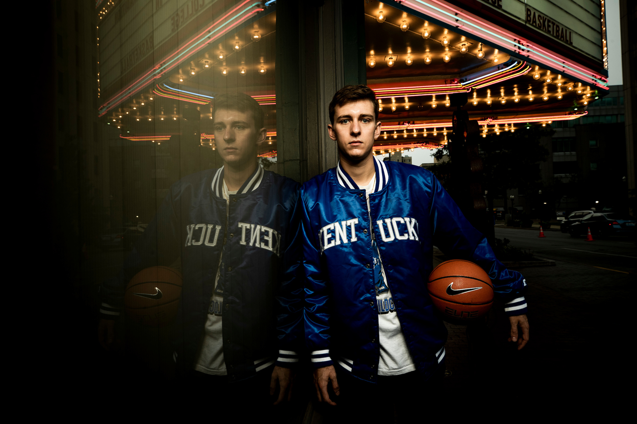 Brennan Canada.

Menâ??s basketball photo shoot at Kentucky Theater. 

Photo by Chet White | UK Athletics
