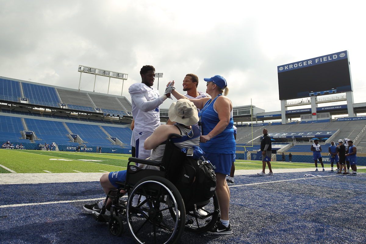 Josh Allen. Jordan Jones.

The University of Kentucky football team holds a inter-squad scrimmage on Saturday, August 18th, 2018 at Kroger Field in Lexington, Ky.

Photo by Quinlan Ulysses Foster I UK Athletics