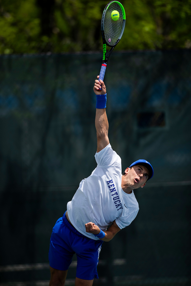 Francois Musitelli.

Kentucky beat DePaul 4-0 in the first round of the 2022 NCAA Men’s Tennis Tournament.

Photo by Elliott Hess | UK Athletics