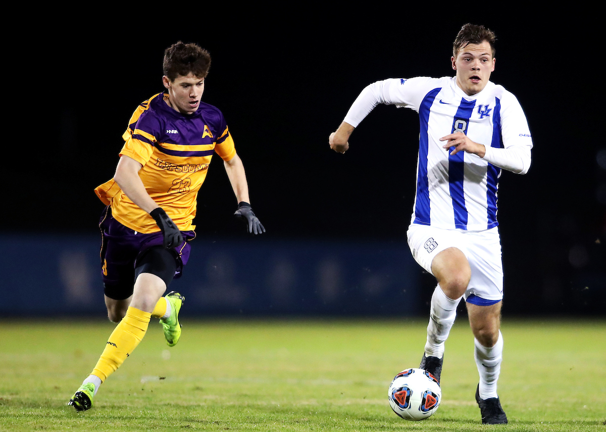 Marcel Meinzer.

Men's soccer beats Lipscomb 2-1.

Photo by Quinn Foster | UK Athletics