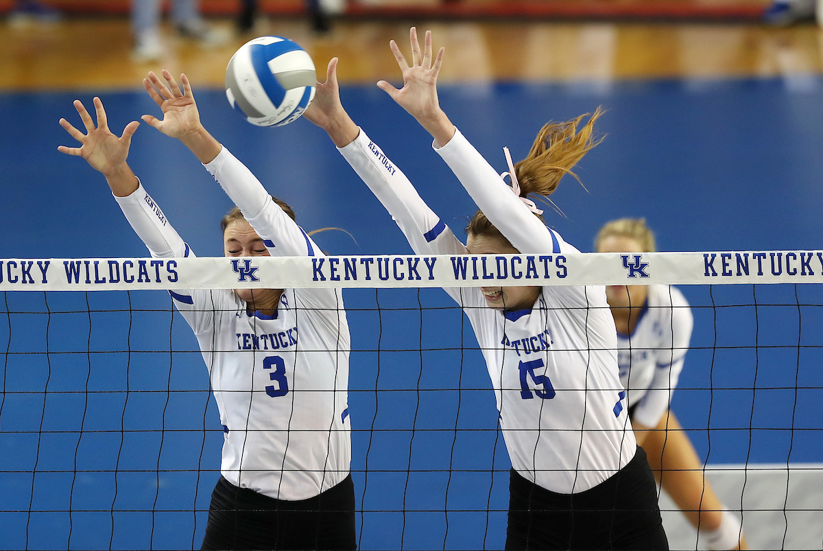 MADISON LILLEY

UK volleyball beats Murray State in the first round of the NCAA Tournament.  

Photo by Britney Howard  | UK Athletics