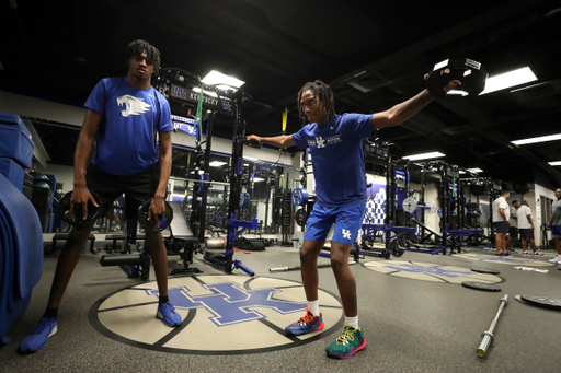 Daimion Collins. TyTy Washington.

The Kentucky men's basketball team participating in its summer strength and conditioning program.

Photo by Chet White | UK Athletics