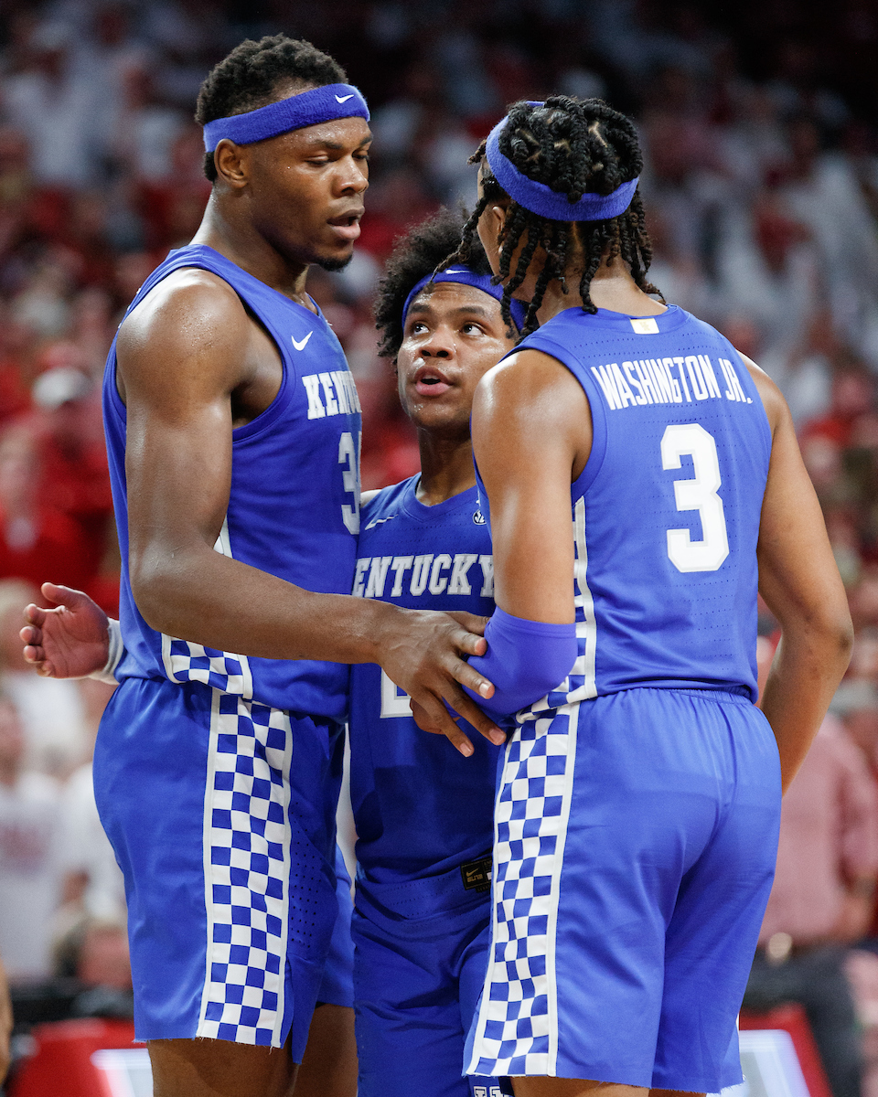 Oscar Tshiebwe. Sahvir Wheeler. TyTy Washington Jr.

Kentucky falls to Arkansas, 75-73.

Photo by Elliott Hess | UK Athletics