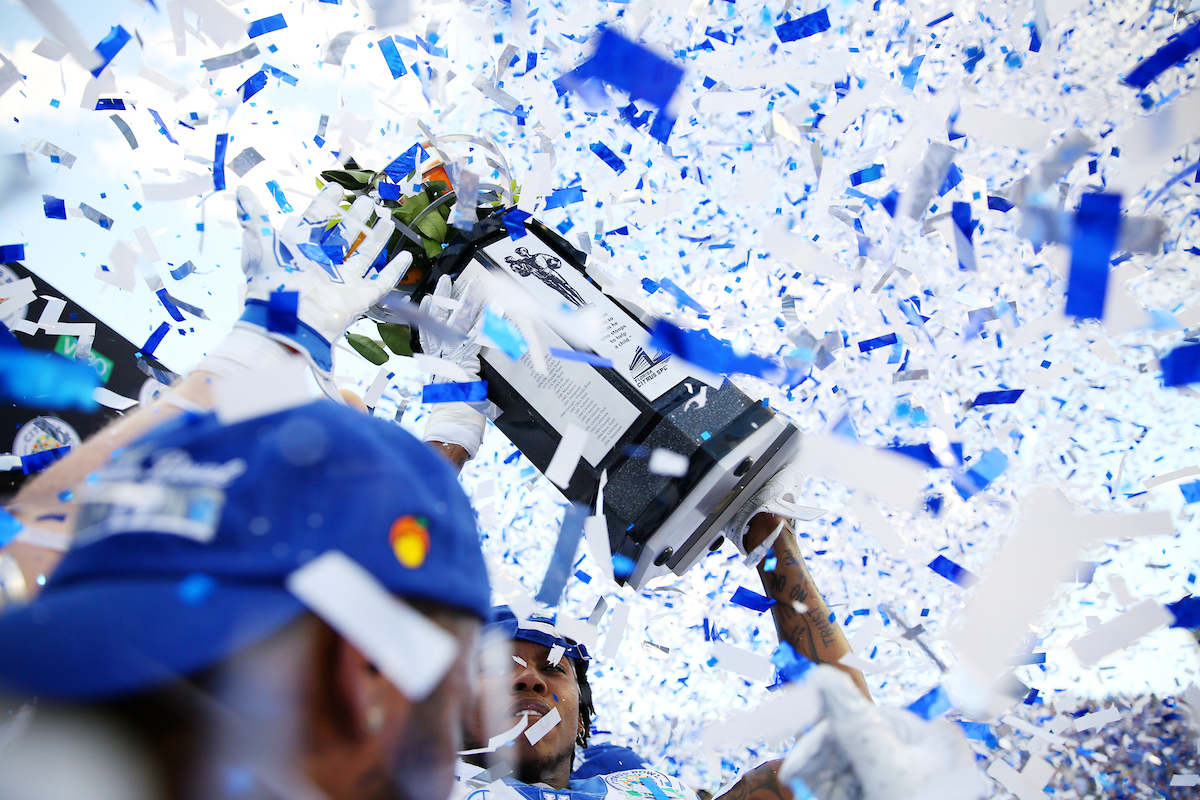 Trophy
The UK Football team beat Penn State 27-24 in the Citrus Bowl. 

Photo by Britney Howard  | UK Athletics
