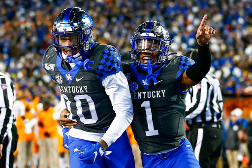 Lynn Bowden Jr and AJ Rose Jr. 

Kentucky falls to Tennessee  17-13.

Photo By Barry Westerman | UK Athletics