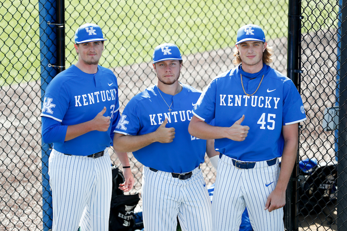Hunter Rigsby. Dillon Marsh. Holt Jones.

Kentucky loses to UofL 12-5.

Photo by Chet White | UK Athletics