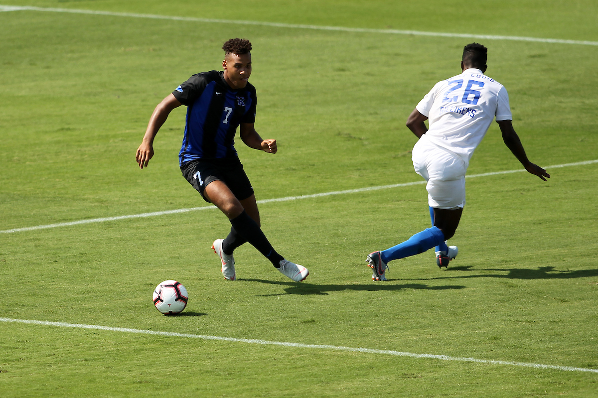 JJ Williams.

Kentucky men's soccer in action again S. Louis University in an exhibition match on Sunday, August 12th, 2018 at The Bell in Lexington, Ky.

Photo by Quinlan Ulysses Foster I UK Athletics