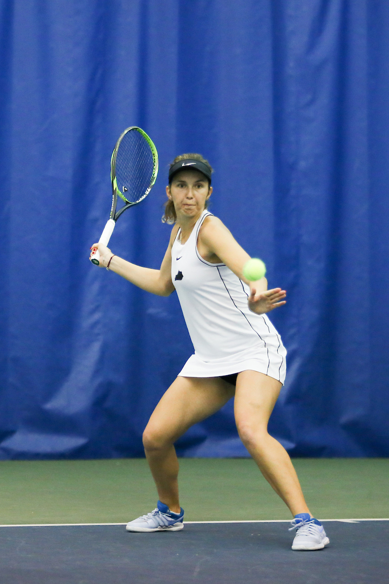 Tiphanie Fiquet.

Kentucky women's tennis hosts Miami University (OH).

Photo by Hannah Phillips | UK Athletics