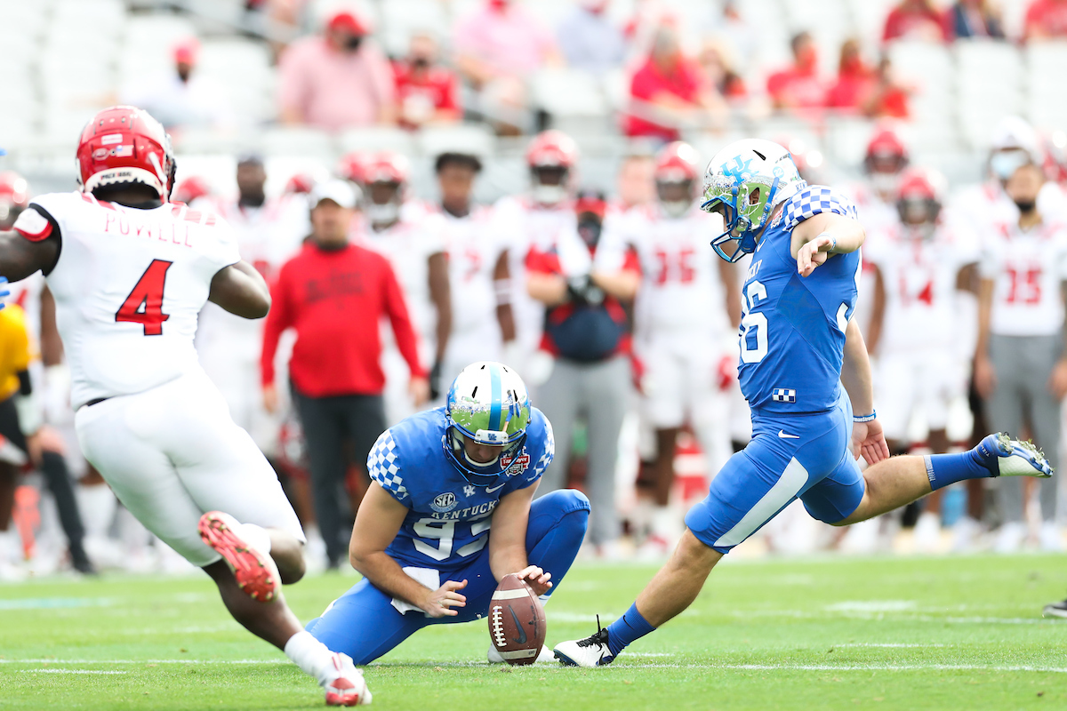 MATT RUFFOLO.

Kentucky beats NC State, 23-21, to win the TaxSlayer Gator Bowl.

Photo by Elliott Hess | UK Athletics