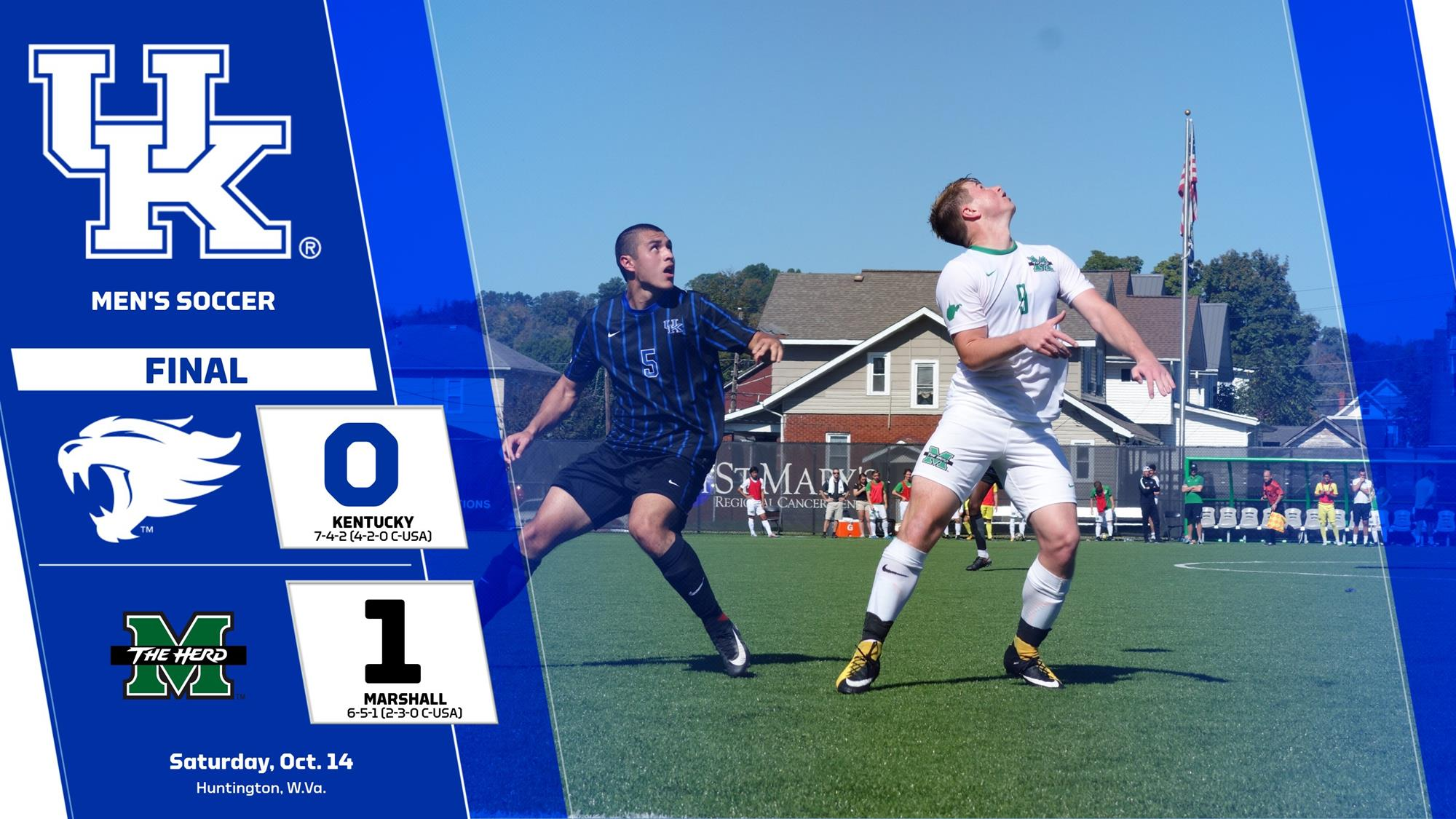 Kentucky Men’s Soccer Falls 1-0 at Marshall