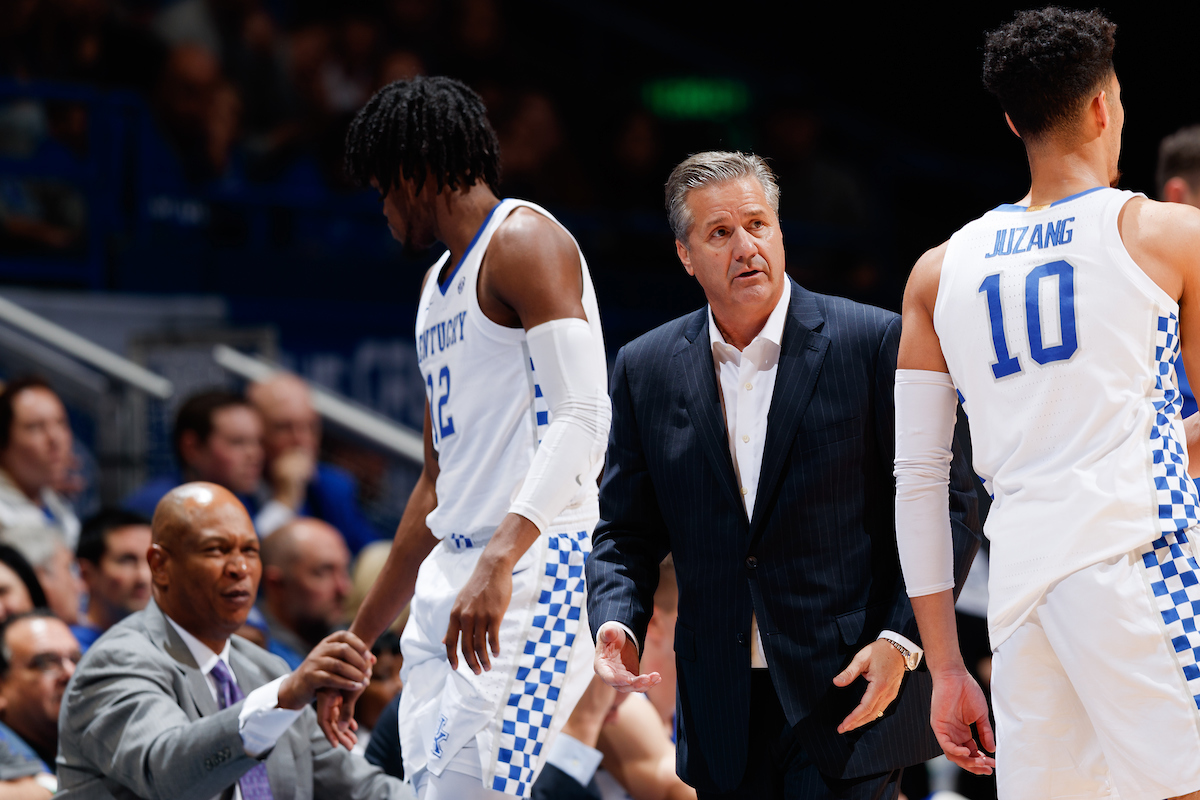 Coach Calipari.

Kentucky beat Lamar 81-56.


Photo by Elliott Hess | UK Athletics