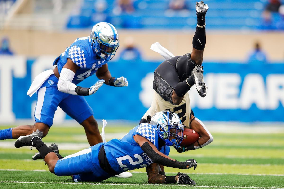 Tyrell Ajian.

UK beat Vandy 38-35.

Photo by Chet White | UK Athletics