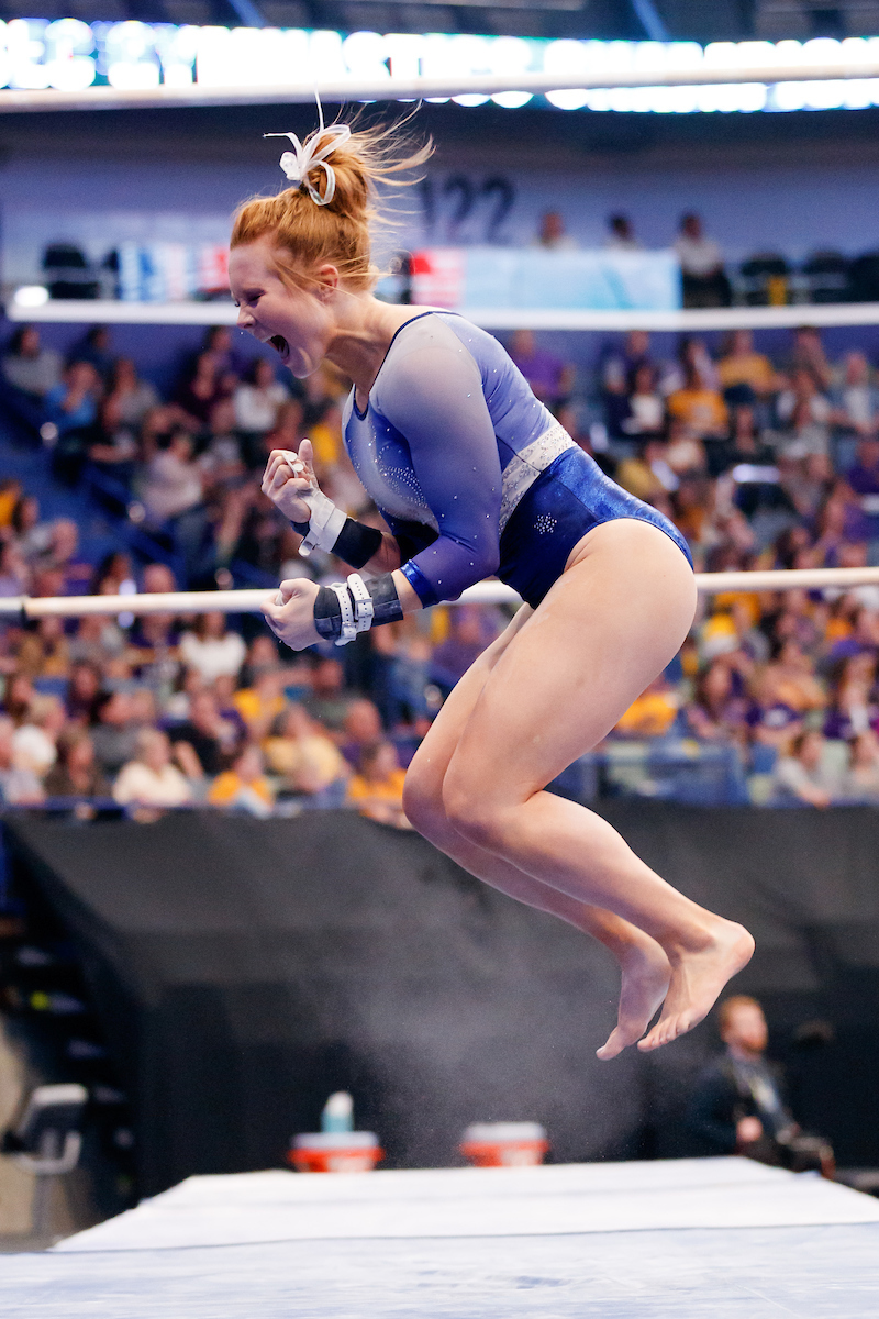 Sidney Dukes.


Gymnastics scores 196.225 at SEC Championship.

 
Photo by Elliott Hess | UK Athletics